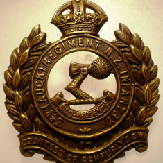 I.706 NEW ZEALAND NOUA ZEELANDA INSIGNA MILITARA 3 REGIMENT INFANTRY h44mm