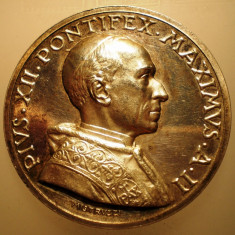 5.606 ITALIA VATICAN MEDALIE PAPA PIUS XII 1940 AN II ARGINT 39,4g MISTRUZZI