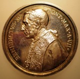 5.638 ITALIA VATICAN MEDALIE PAPA BENEDICT XV 1920 AN VII ARGINT 35,8g MISTRUZZI