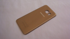 Capac spate cu IMEI Samsung S7 Edge G935 Sticla spate cu adeziv Gold foto