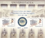 ROMANIA 2009,UNIVERSITATEA BUCURESTI - FACULTATEA DE DREPT BLOC LP 1851a,MNH.