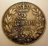 C.246 YUGOSLAVIA JUGOSLAVIA IUGOSLAVIA ALEXANDER I 2 DINARA DINARI 1925 p EROARE, Europa, Cupru-Nichel