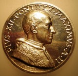 5.603 ITALIA VATICAN MEDALIE PAPA PIUS XII 1940 AN II ARGINT 37,3g MISTRUZZI