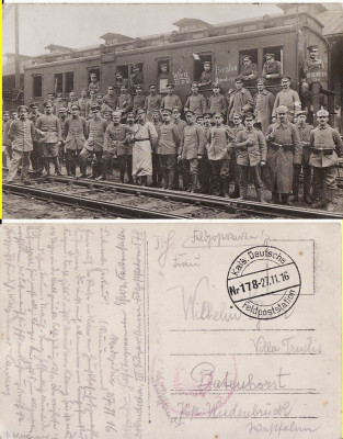 Dobrogea, Constanta- Tipuri, tren - rara-foto militara, WWI, WK1 foto