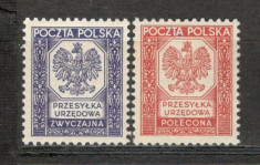 Polonia.1933 Timbre de serviciu-Stema SP.934 foto