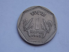 1 RUPEE 1985 INDIA foto