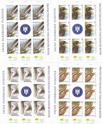 FAUNA DUNAREANA OCROTITA MINISHEET,2010,MNH,ROMANIA. foto