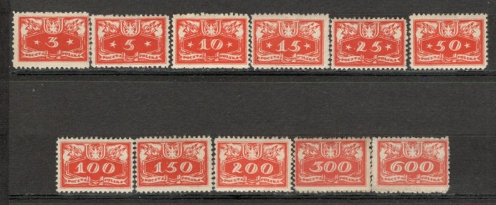 Polonia.1920 Timbre de serviciu-Cifra SP.933 Polonia.1920 Timbre de serviciu-Cifra SP.933