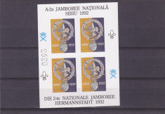 CERCETASII ROMANIEI ,JAMBOREEA SIBIU 1932,CINDERELLA,VIGNETE, 1996,BLOC,MNH. foto