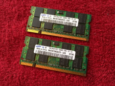 Kit Memorie RAM laptop Samsung 2GB DDR2 ( 2 x 1GB ) Dual Channel 667Mhz foto