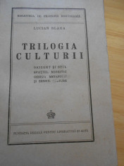 LUCIAN BLAGA--TRILOGIA CULTURII - 1944 foto