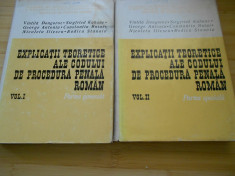 V. DONGOROZ--EXPLICATII TEORETICE ALE CODULUI DE PROCEDURA PENALA ROMAN- 2 VOL. foto