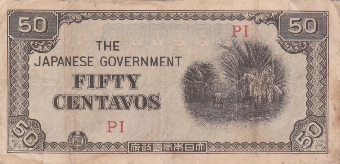 OCUPATIA JAPONEZA IN FILIPINE 50 centavos 1942 VF!!! foto mare OCUPATIA JAPONEZA IN FILIPINE 50 centavos 1942 VF!!! foto mare
