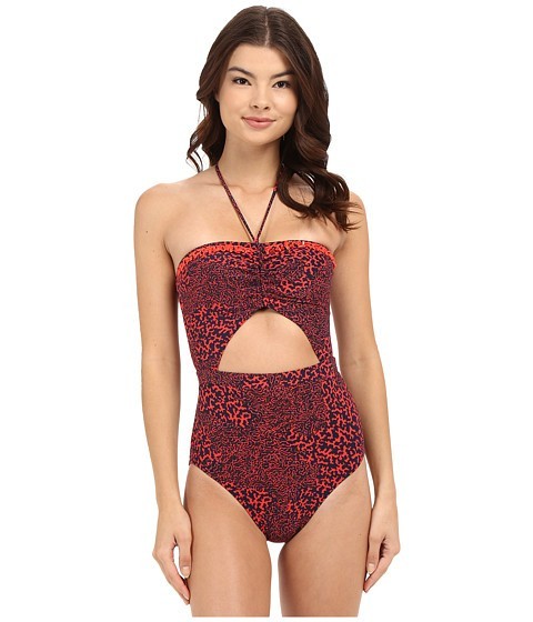 Michael Kors Lantana Halter Maillot One-Piece Coral foto mare Michael Kors Lantana Halter Maillot One-Piece Coral foto mare