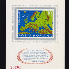 ROMANIA 1975 LP 892 CONFERINTA PENTRU SECURITATE HELSINKI COLITA NEDANTELATA MNH