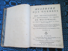HISTOIRE DES GUERRES PRECEDERENT LE TRAITE DE WESTPHALIE Tome I (Paris - 1767) foto
