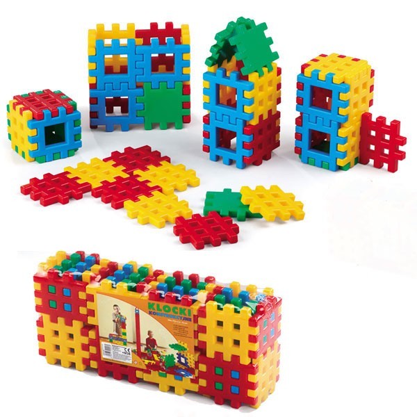 Cuburi de construit tip vafa 48 pcs foto mare Cuburi de construit tip vafa 48 pcs foto mare