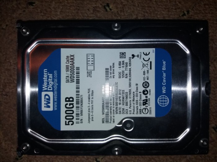 Vand Hdd 500gb foto mare Vand Hdd 500gb foto mare