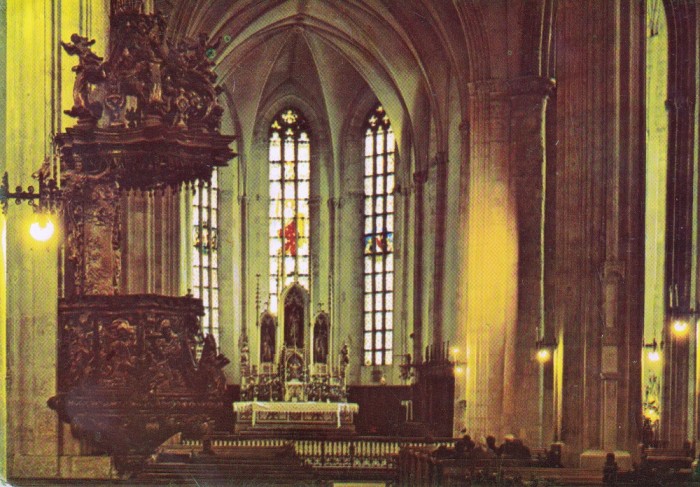 CARTE POSTALA CLUJ NAPOCA BISERICA SF MIHAIL INTERIOR 1971 2