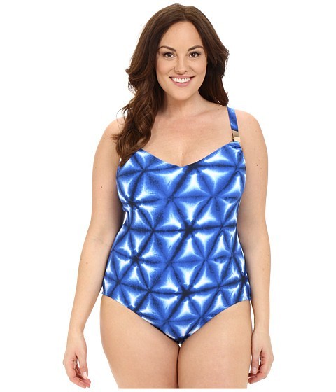 Michael Kors Luna Adjustable Maillot One-Piece Plus New Navy foto mare Michael Kors Luna Adjustable Maillot One-Piece Plus New Navy foto mare