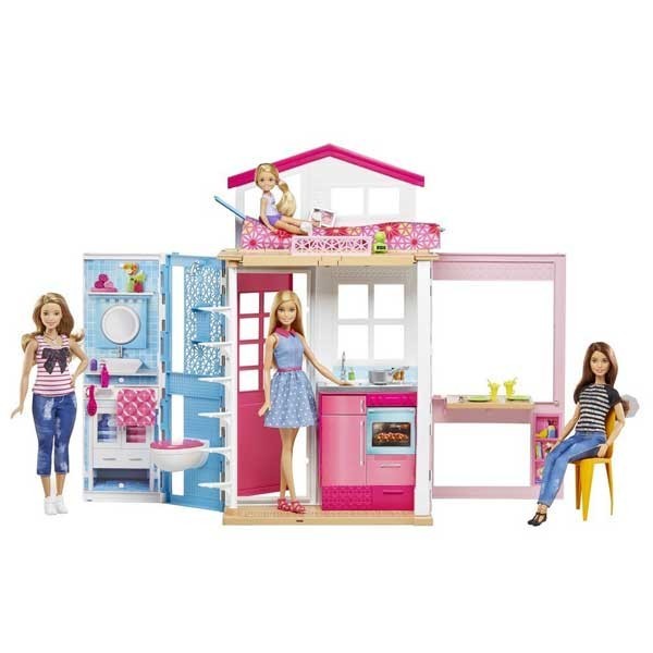 Jucarie Casa Barbie Close and Go 2 Story Barbie DVV48 Mattel foto mare Jucarie Casa Barbie Close and Go 2 Story Barbie DVV48 Mattel foto mare
