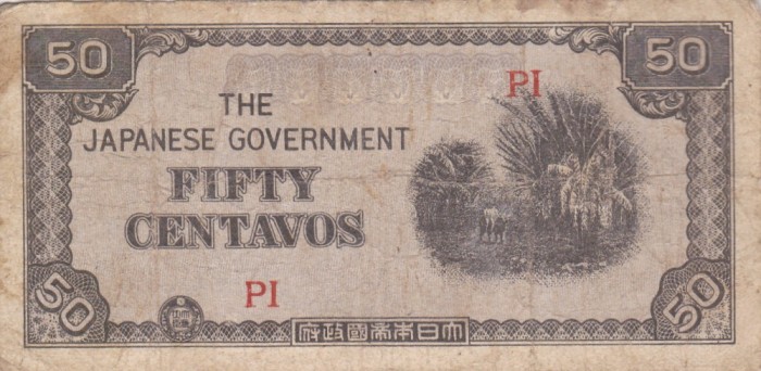 OCUPATIA JAPONEZA IN FILIPINE 50 centavos 1942 F!!! foto mare OCUPATIA JAPONEZA IN FILIPINE 50 centavos 1942 F!!! foto mare