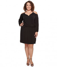 MICHAEL Michael Kors Plus Size Cold Shoulder Dress Black foto