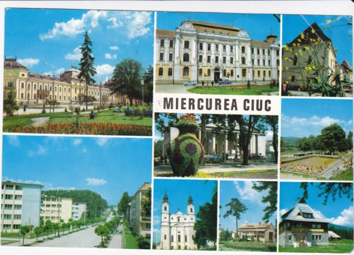 CARTE POSTALA , MIERCUREA CIUC , 1970 foto mare CARTE POSTALA , MIERCUREA CIUC , 1970 foto mare
