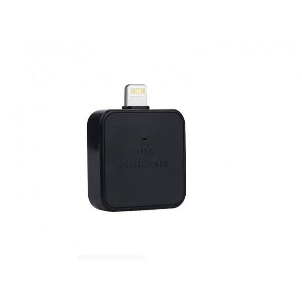Smart card reader 2 in 1 lightning 8 pini OTG/TF/SD iphone/ipad micro usb, negru foto mare Smart card reader 2 in 1 lightning 8 pini OTG/TF/SD iphone/ipad micro usb, negru foto mare