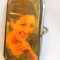Portmoneu vechi vintage sovietic URSS pin-up, dubla imagine, fata, anii 70