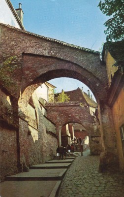 CARTE POSTALA SIBIU PASAJUL SCARILOR 1967 foto