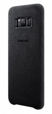 Husa tip capac spate Samsung Alcantara Cover EF-XG955ASEGWW gri inchis pentru Samsung Galaxy S8 Plus G955 foto