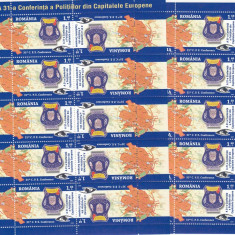 ROMANIA 2009 LP 1834 c A 31 a CONFERINTA A POLITIILOR EUROPENE MINICOLI MNH