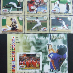 CUBA - BEISBOL, 2009, 6 V + 1 S/S, NEOB . - CU 09