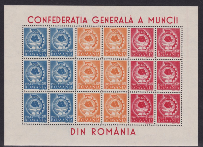 1947 - CGM - in bloc de sase serii - MNH - LP 209a