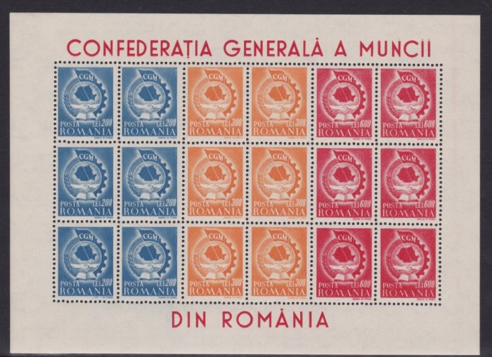 1947 - CGM - in bloc de sase serii - MNH - LP 209a