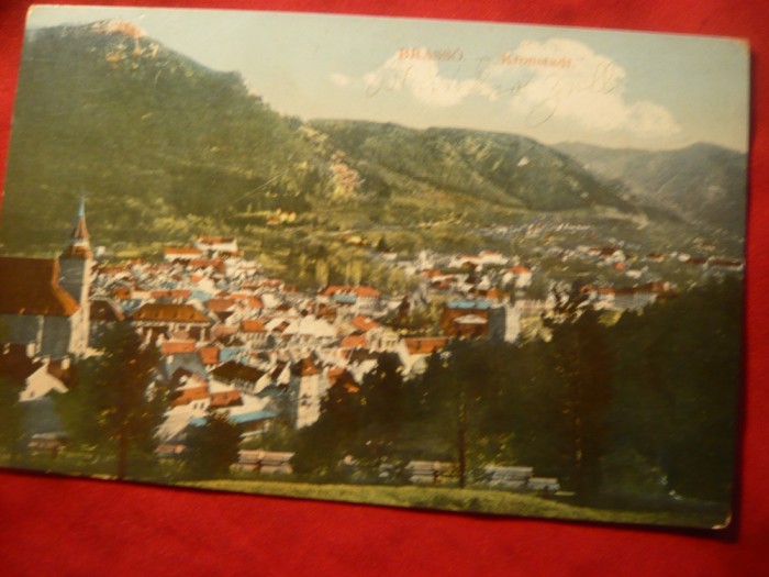 Ilustrata Brasov - Vedere Generala .circulat 1911
