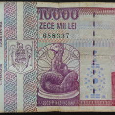 Bancnota 10000 LEI - ROMANIA, anul 1994 * cod 663 = Seria E 0024 - 688337