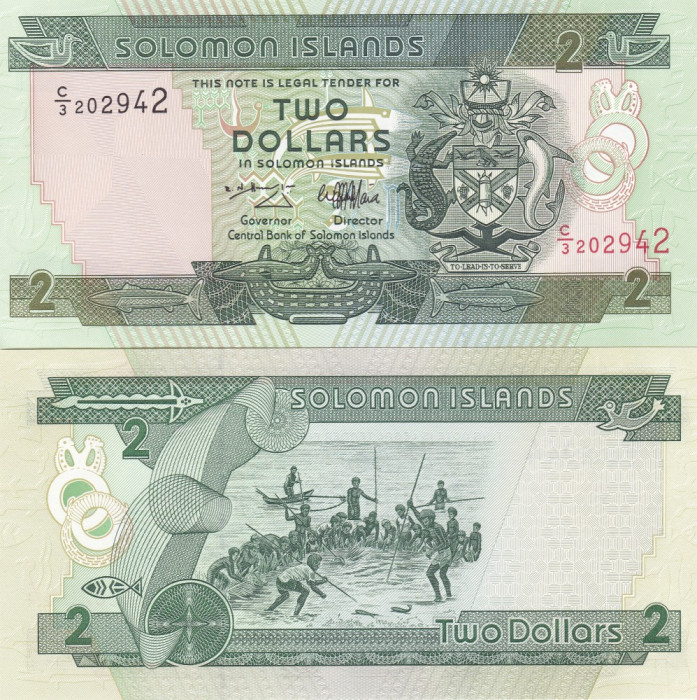 Insulele Solomon 2 Dollars 2011 UNC