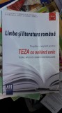 Cumpara ieftin LIMBA SI LITERATURA ROMANA CLASA A VIII A - TEZA CU SUBIECT UNIC, Clasa 8, Limba Romana