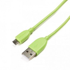 Cablu de date Serioux microUSB 1m Green foto