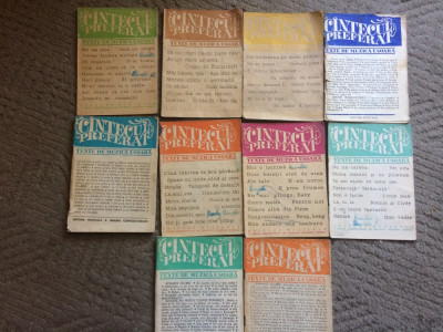 cantecul preferat texte de muzica usoara romante slagare colectie lot 10 volume foto