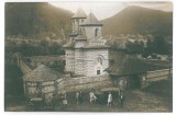 1228 - CORNET, Valcea, Monastery, old cars - old postcard, real PHOTO - unused, Necirculata, Fotografie