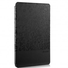 Husa tableta Comma Charming Black Motiv Floral Embosat pentru iPad Mini 4 foto