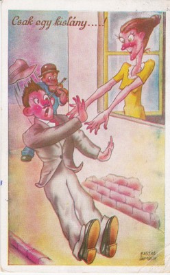 CARTE POSTALA UMOR 1943 , 3 foto