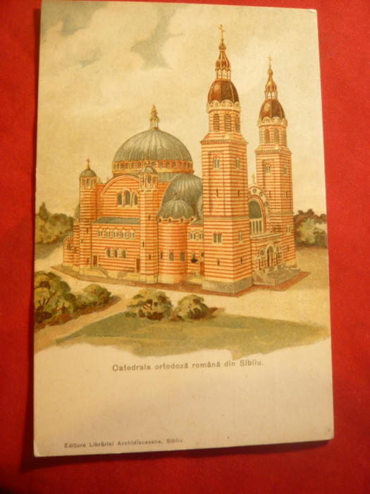 Ilustrata Sibiu - Catedrala Ortodoxa Romana , interbelica