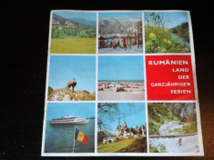 Romania - Pliant turistic in limba germana, anii 1970, dimensiune mare foto