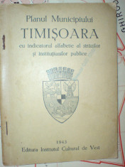 Planul Municipiului Timisoara 1943 foto