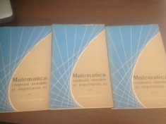 MATEMATICA. CONTINUTUL, METODELE, IMPORTANTA EI-3VOL- ACADEMIA DE STIINTE A URSS foto