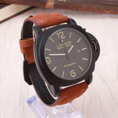 Ceas Nou Barbatesc Panerai - Curea Piele Maro, Quartz, Analog foto